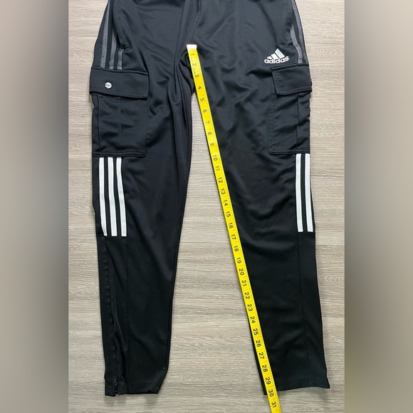 Adidas Primegreen Cargo Track Pants Black Size L 3-Stripes Joggers - Picture 7 of 8